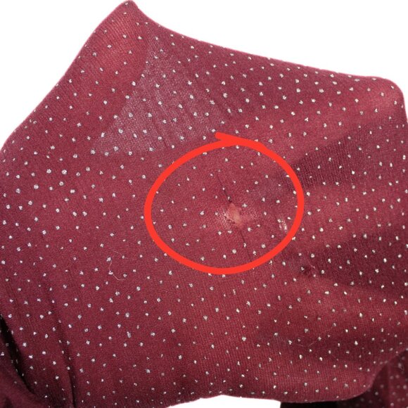 Vintage Xhilaration Burgundy Tights S/M – Silver Metallic Flecks, NWOT w/ Flaws - Picture 5 of 9